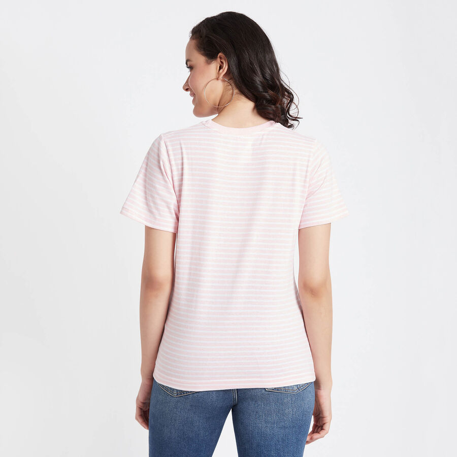 All Over Print Round Neck T-Shirt, हल्का गुलाबी, large image number null