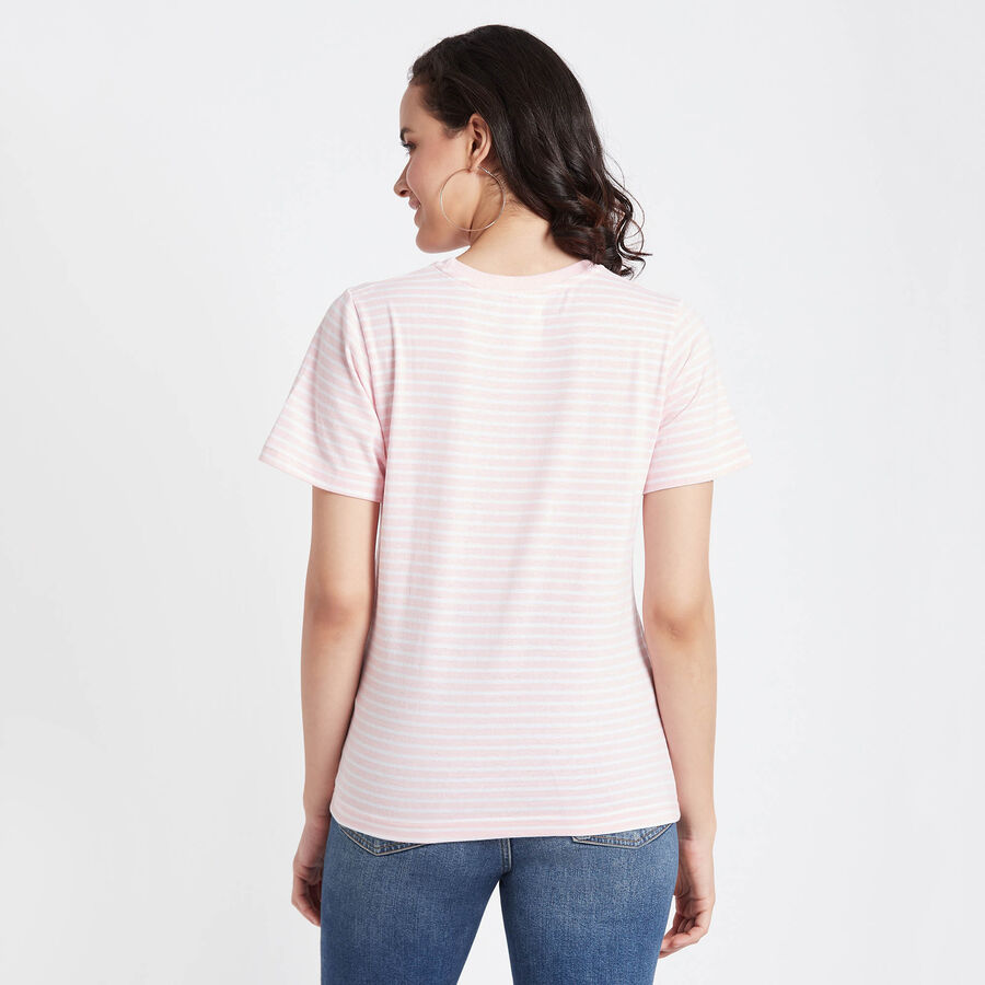 All Over Print Round Neck T-Shirt, Light Pink, large image number null