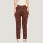 Women's Brown Straight Fit Heart Printed Pyjama, भूरा, small