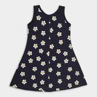 Girls' Frock, Navy Blue, small