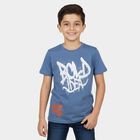 Boys' Half Sleeves T-Shirt, Mid Blue, small