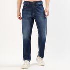 Men's Stonewashed Blue Straight Fit Jeans, Dark Blue, small image number null