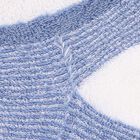 Women's Soft Blue and White Ankle-Length Socks, नेवी ब्लू, small