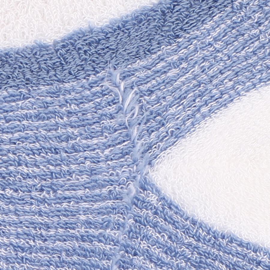 Women's Soft Blue and White Ankle-Length Socks, नेवी ब्लू, large