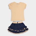 Infants Top Skirt , Peach, small image number null