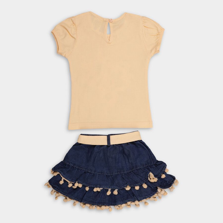 Infants Top Skirt , Peach, large image number null
