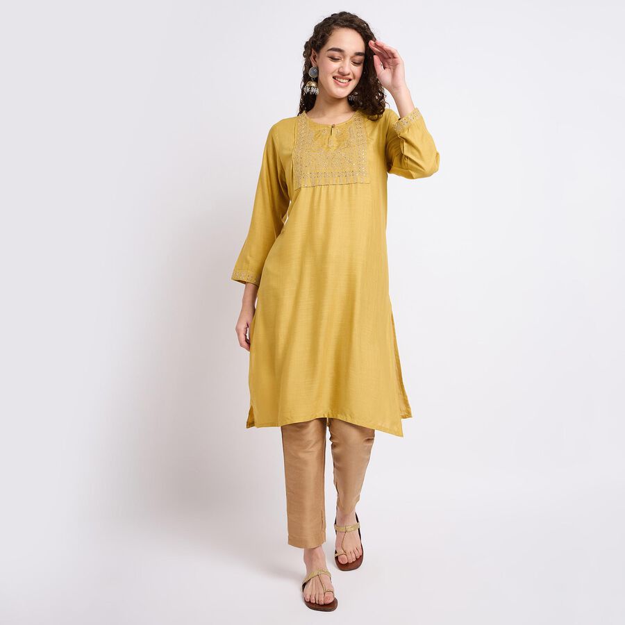 Ladies' Kurta, पीला, large image number null