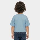 Girls Light Blue Crew Neck Crop T-Shirt, Light Blue, small