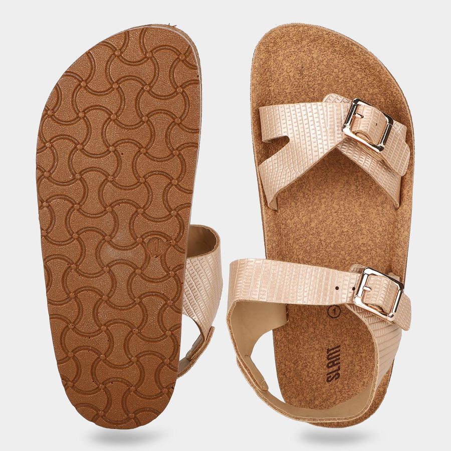 Girls' Sandal, गोल्डन, large