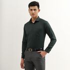 Men's Dark Forest Green Cut Away Collar Formal Shirt, Dark Green, small image number null