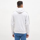 Men's Light Grey Hooded Casual Sweatshirt, मिश्रित हल्का ग्रे, small image number null