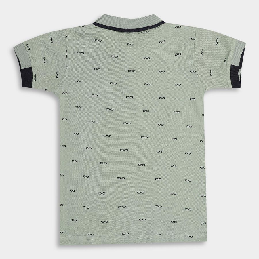 Boys' 100% Cotton Half Sleeves T-Shirt , Light Green, large image number null