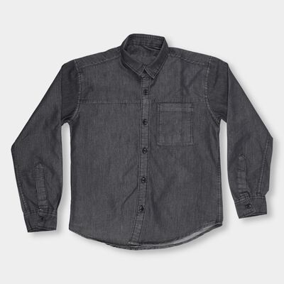 Boys Jet Black Classic Casual Shirt