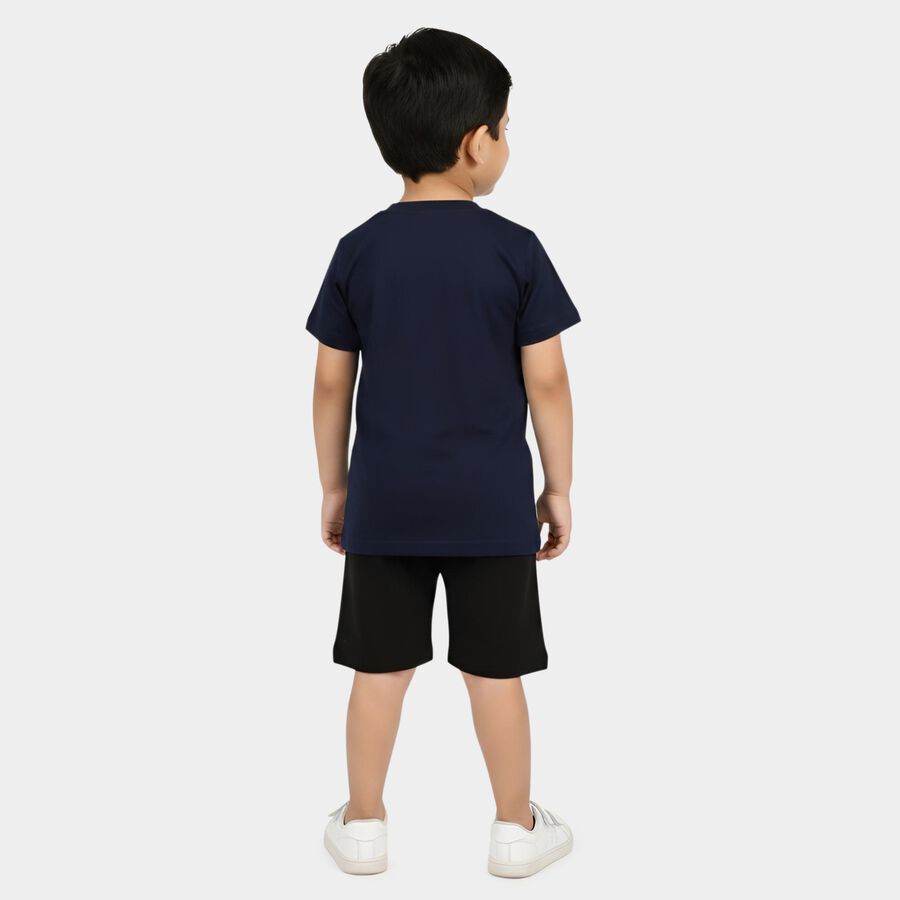 Boys Navy Blue 100% Cotton NA NA Baba Suit, Navy Blue, large
