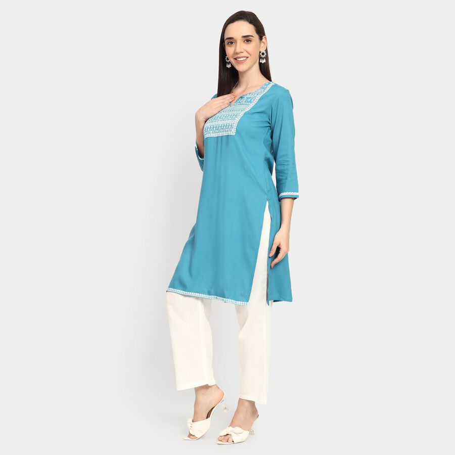 Ladies' Kurta, Mid Blue, large image number null
