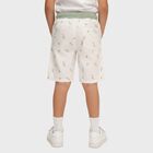 Boys' Off-White Printed Cotton Jamaican Shorts, Off White, small