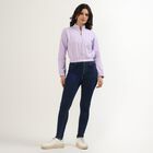 Women's Soft Lavender High Neck Casual Sweatshirt, Lilac, small image number null