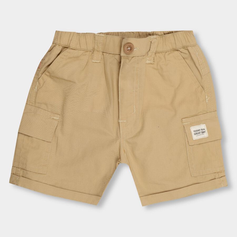 Infants' 100% Cotton Half Pant , Beige, large