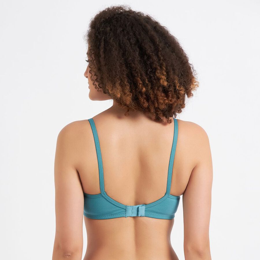 Ladies' Non-Padded Bra, Teal Blue, large image number null
