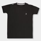 Boys' Half Sleeves T-Shirt , काला, small image number null