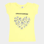 Girls Cotton T-Shirt, Yellow, small image number null