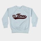 Boys' Light Blue Crew Neck Pullover Sweatshirt, हल्का नीला, small
