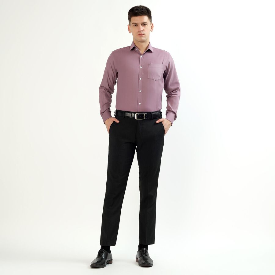 Men's Muted Lavender Classic Formal Shirt, बैंगनी, large