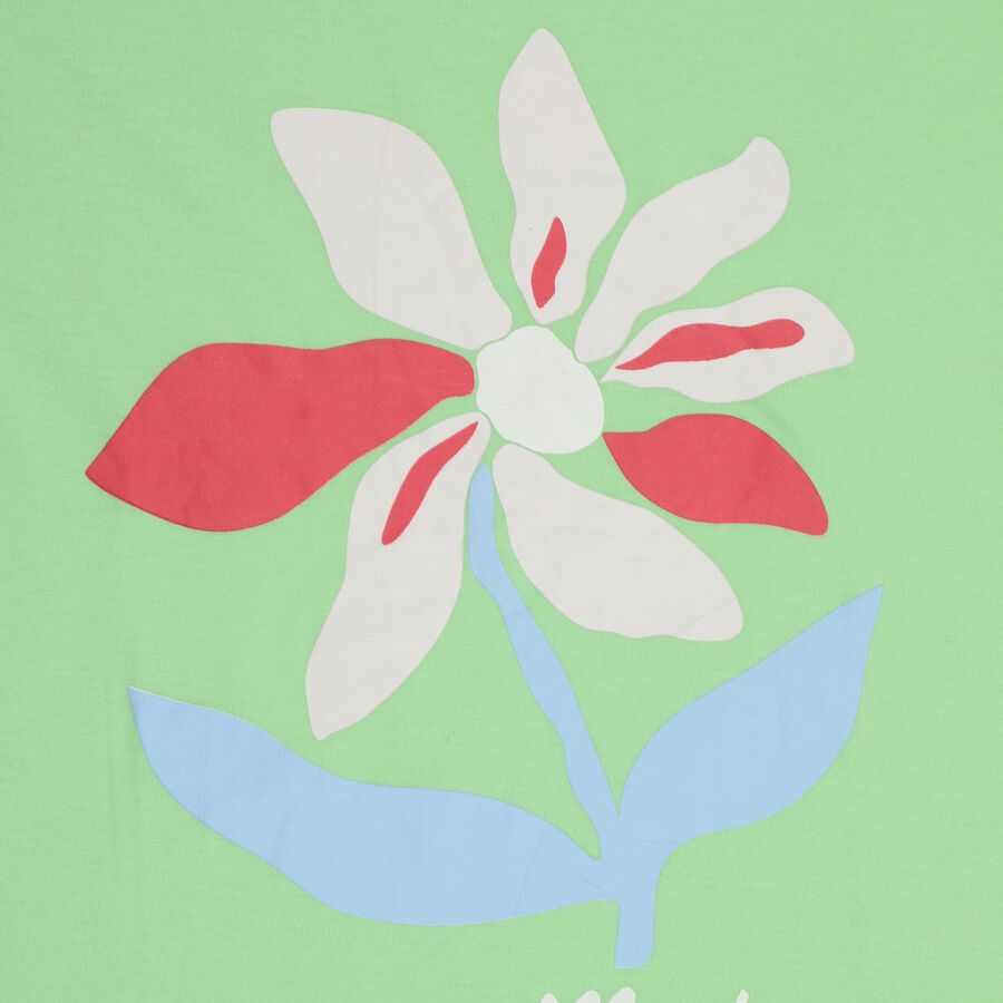 Girls' T-Shirt, हल्का हरा, large