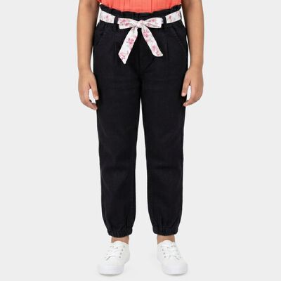 Girls' Black Slim Fit Classic Jeans