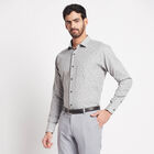 Printed Formal Shirt, Light Grey, small image number null