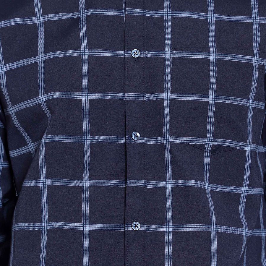 Checks Casual Shirt, Navy Blue, large image number null