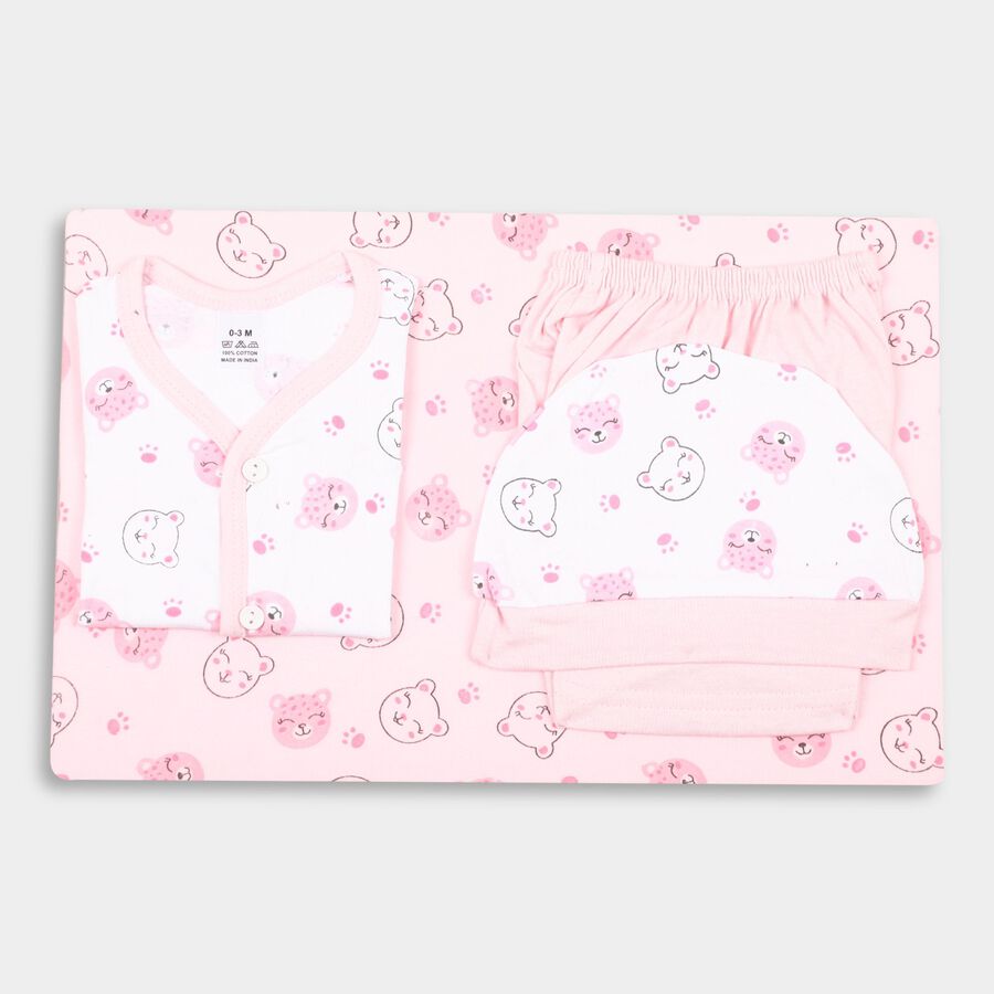 Infant's Cotton Gift Set, Pink, large image number null