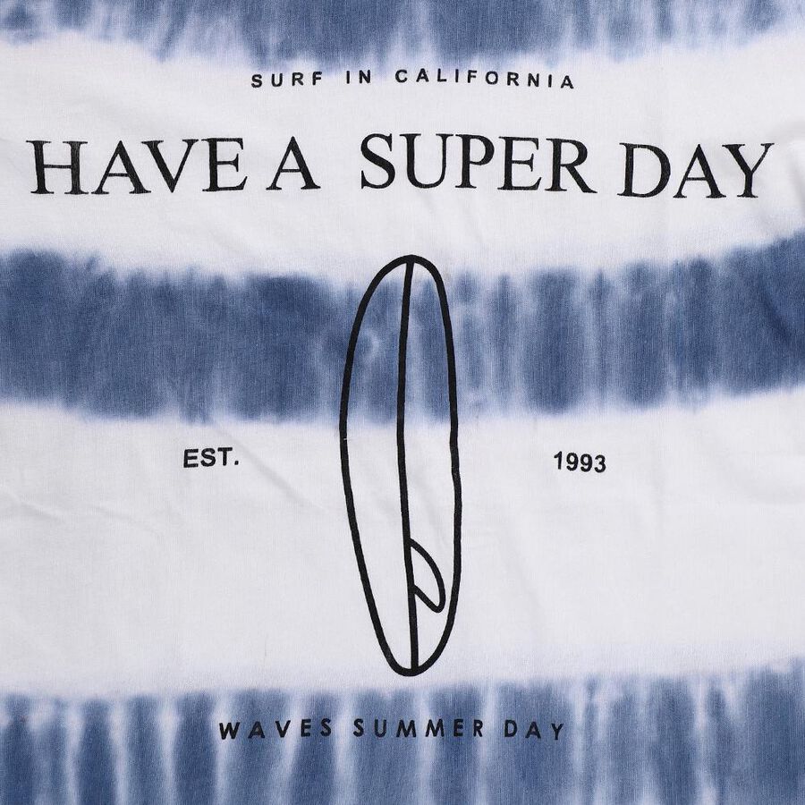 Boys' Half Sleeves T-Shirt, Mid Blue, large