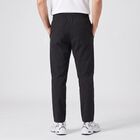 Men's Black Slim Fit Solid Track Pants, Black, small