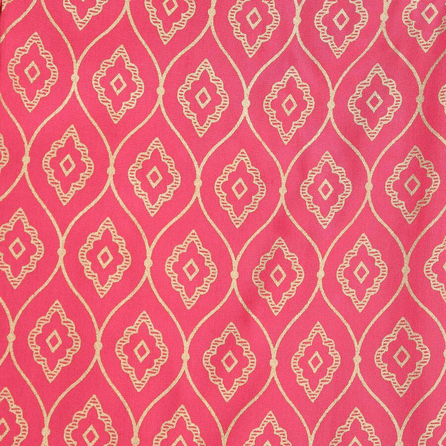 Girls Viscose All Over Printed Fusion Clothing Set, Coral, large image number null