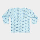 Infants Cotton Printed T-Shirt, Light Blue, small image number null
