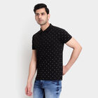 Printed Polo Shirt, Black, small image number null
