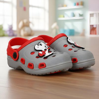 Boys Grey Slingback Clogs Sandals