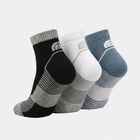 Men's Ankle Length Pack of 3 Socks ( White , Blue, Black ), Mid Blue, small