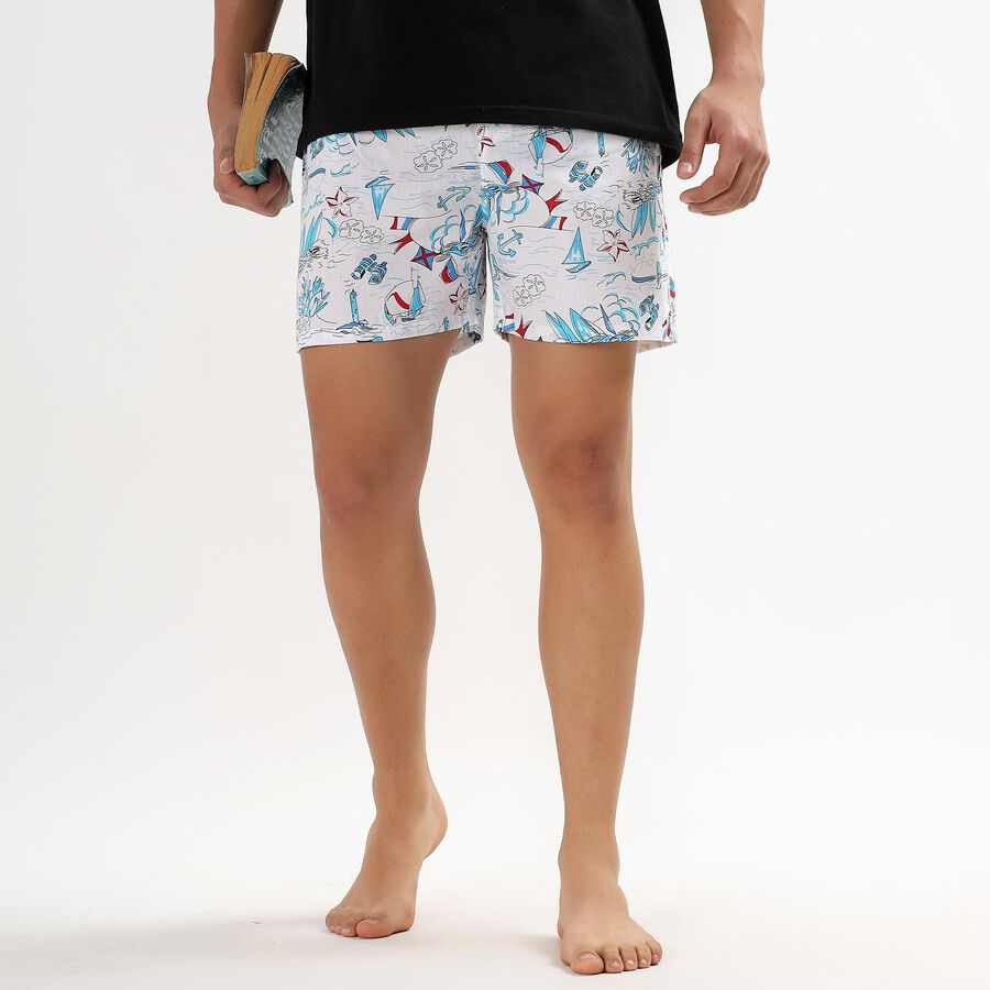 Men's 100% Cotton Boxers , White, large image number null