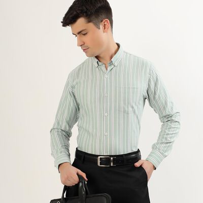 Men's Muted Sage Green Button Down Classic Formal Shirt