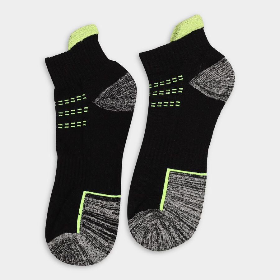 Men's Socks (Pack of 2), काला, large