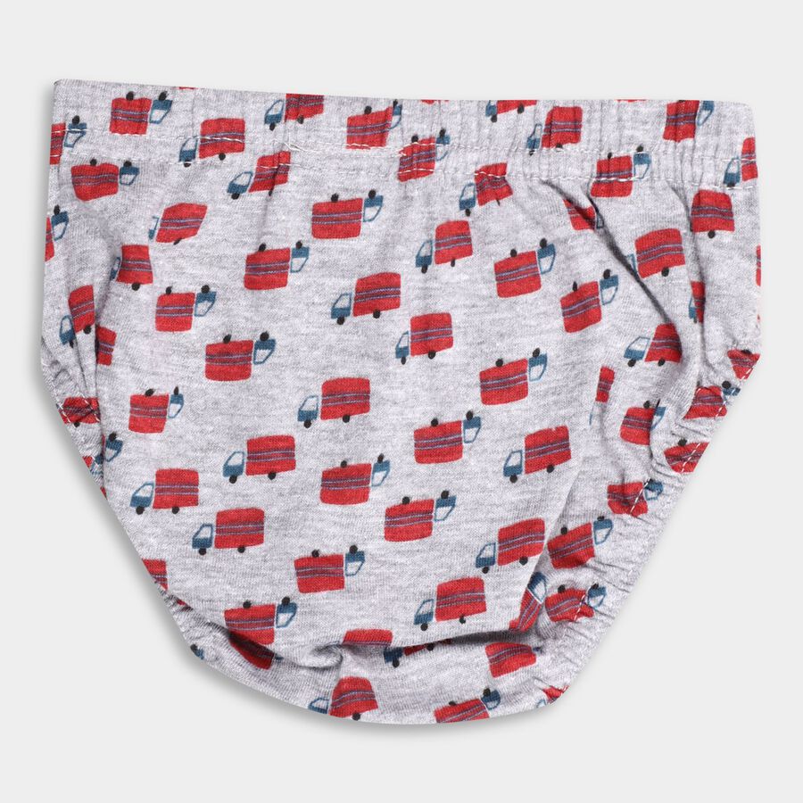 Boys' 100% Cotton Briefs, लाल, large