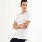 Men's White Polo Neck Classic T-Shirt, White, small