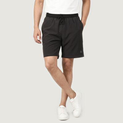Men's Charcoal Regular Fit Athletic Bermuda Shorts