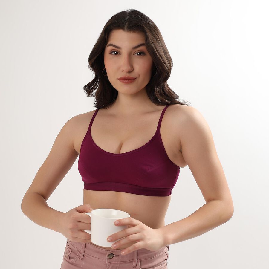 Ladies' Bra, Wine, large image number null