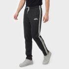 Men's Charcoal Regular Fit Side-Striped Track Pants, Charcoal, small
