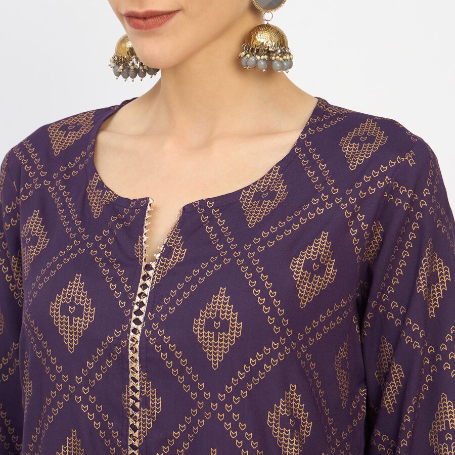 Ladies' Kurta, Purple, large image number null