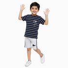 Boys' Knit Baba Suit, Navy Blue, small image number null