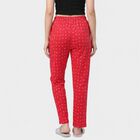 Women's Fuchsia Straight Fit Heart Printed Pyjama, रानी (फ्यूशिया), small